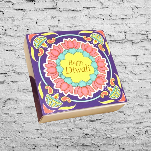 9 Cavity Multi Purpose Happy Diwali Box (Set of 10) (Mix Design)