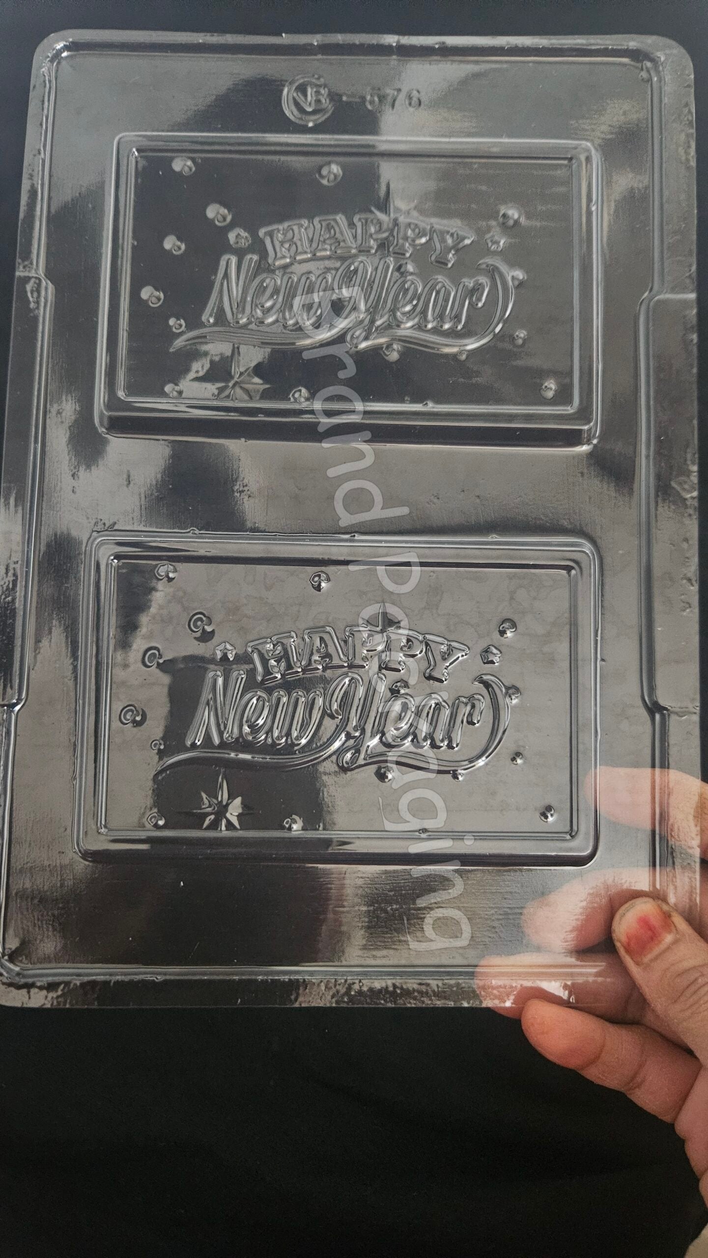 Happy New Year Bar Chocolate Mould | Plastic Chocolate Mould | Chocolate Plastic Bar mould - 576
