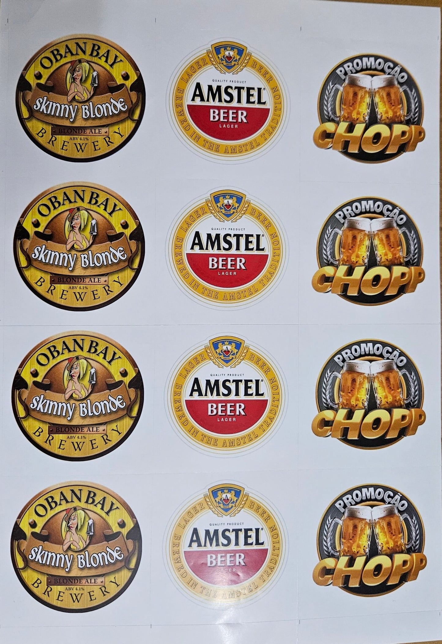 Big Size Beer Bottle Chocolate Stickers | Beer Bottle Chocolate Sticker Design 2