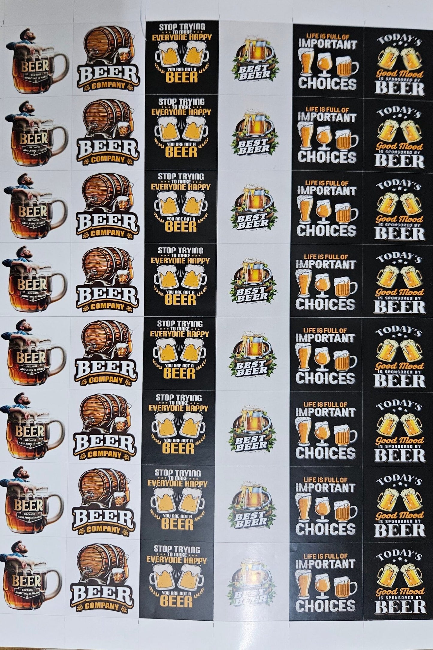 Medium Chocolate Beer Bottle Stickers | Beer Bottle Shape Chocolate Stickers