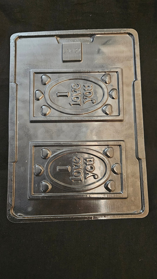 I Love You Chocolate Bar Mould | PVC Chocolate Bar Mould - 137