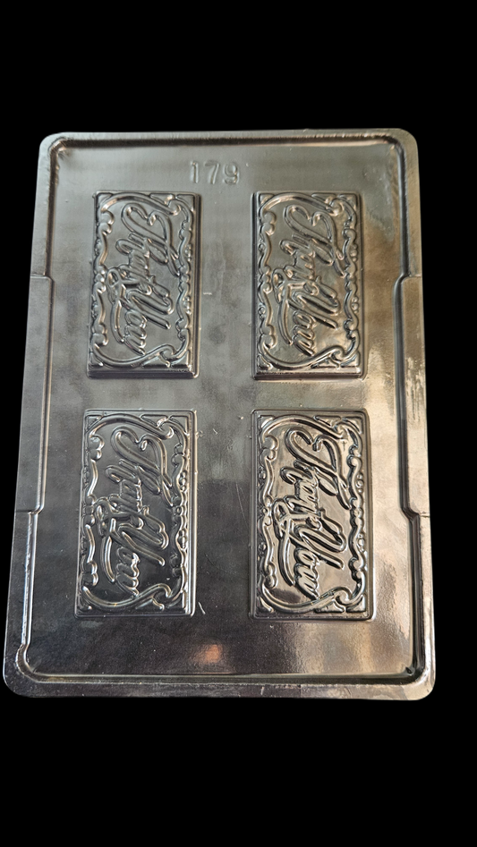 Thank you Mini bar chocolate mould | Thank you Chocolate mould - 179