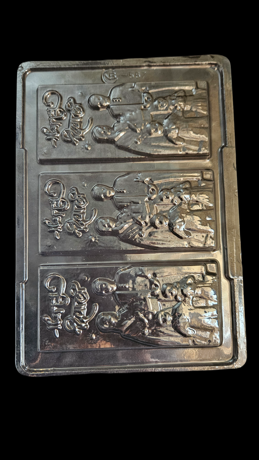 Happy Diwali Family Chocolate Bar Mould (50-60gm) Diwali Chocolate Bar Mould