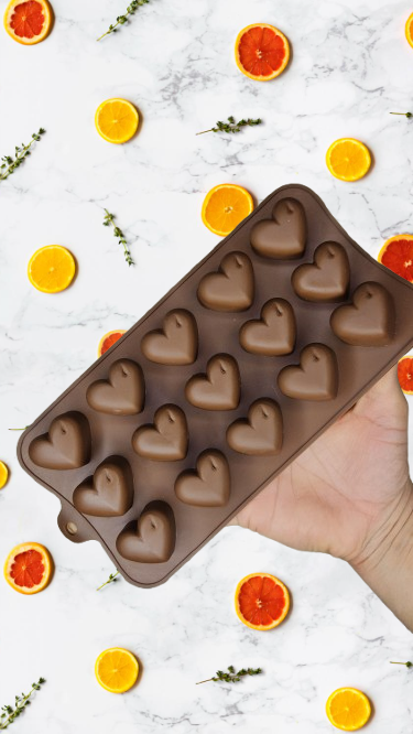 Heart Shape Silicon Chocolate Mould (9-10 gm)