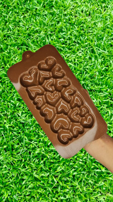 Heart Shape Squeezed Bubble Heart Bar Break Apart Cadbury Chocolate Mould, Sugar-Craft, Chocolate, Cake Decoration, Candy, Jelly, Gummy, Fondant, Baking DIY Silicone Mould
