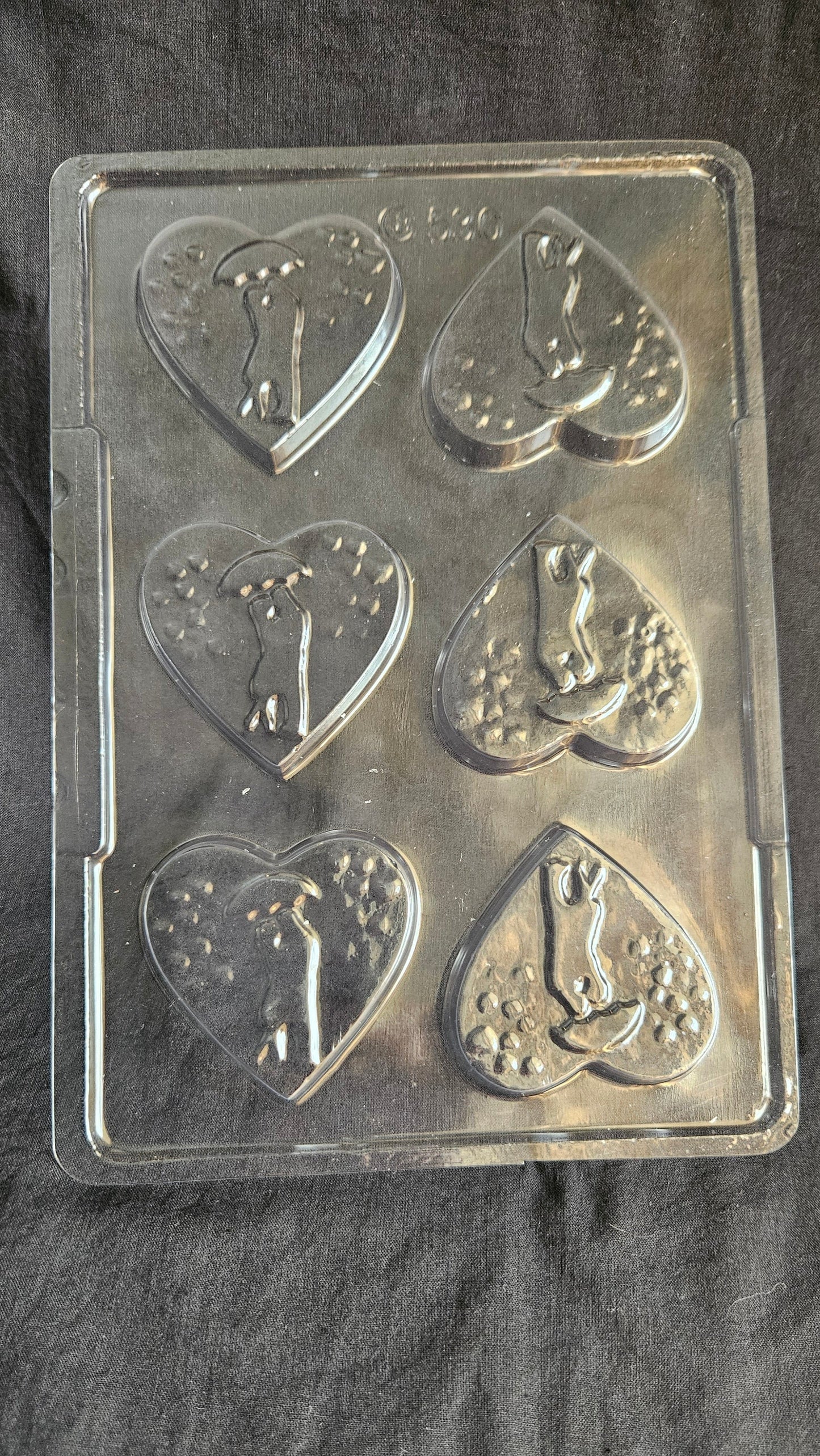 Heart Shape Couple Chocolate Mould | PVC Valentine Chocolate Mould-530
