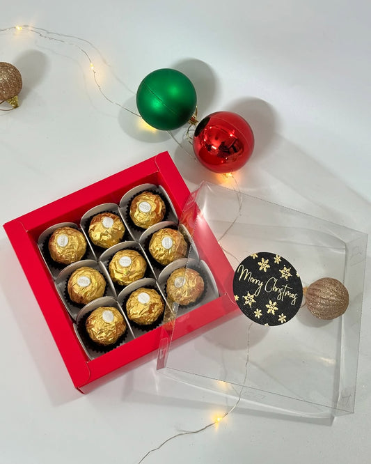 9 Cavity Multi-Purpose Chocolate Box | Gift Box for Chocolates, Candles, Truffles, Mithai (Pack of 10)