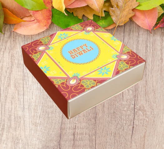 9 Cavity Multi Purpose Happy Diwali Box (Set of 10) (Mix Design)