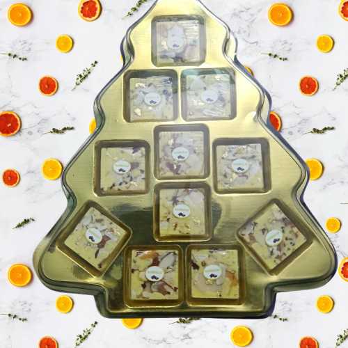 11 Cavity Sqaure Christmas Tree Chocolate/ Brownie box (Pack of 5)