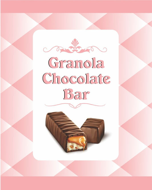 Granola Chocolate Bar Stickers (4*4 inch 12 Stickers in a sheet)