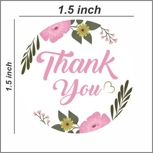 Thank You Stickers 1.5 inch comes with 63 stickers in a Sheet