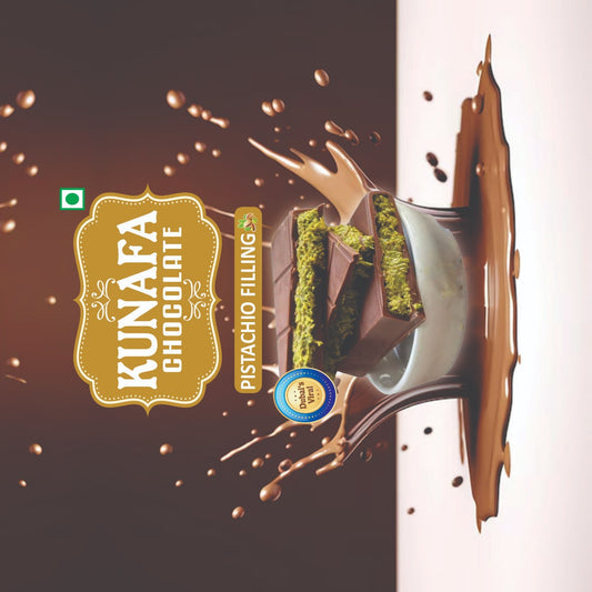 Kunafa Bar Sticker for 50-70 gm Chocolates (1 sheet of 6 Stickers)