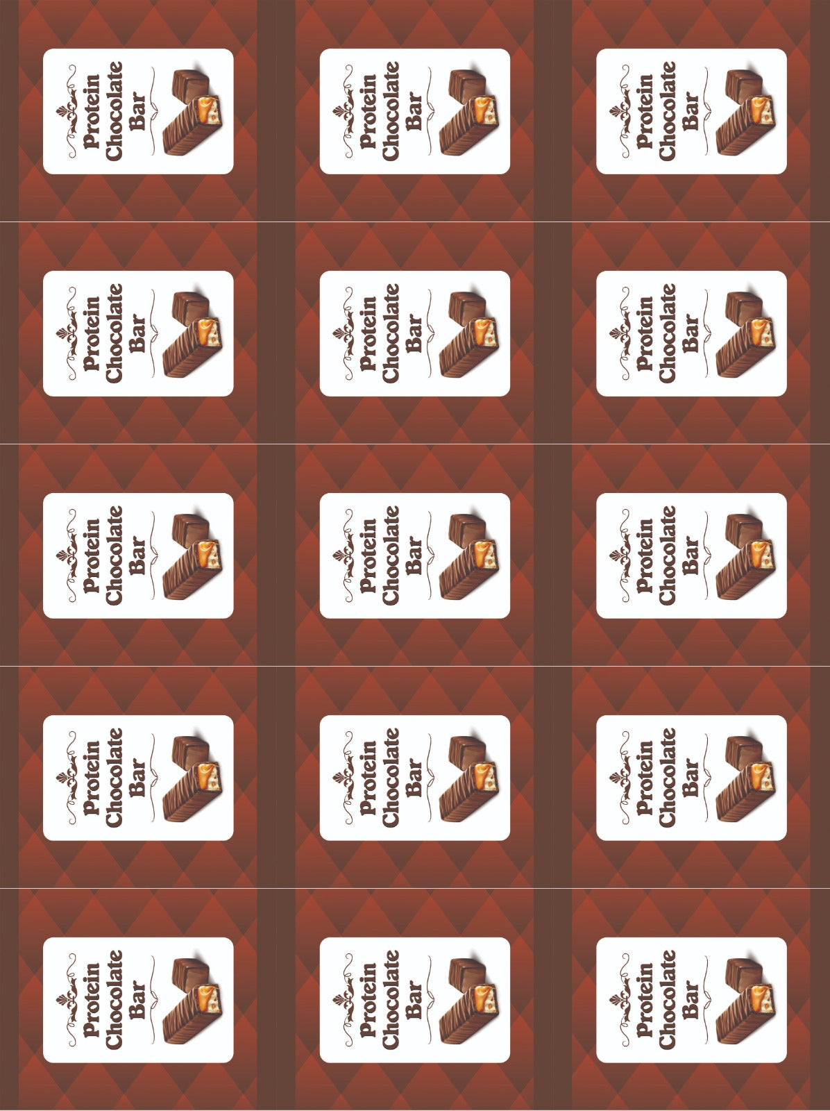 Protien Chocolate Bar Stickers (12 Stickers) (4*4 inch)