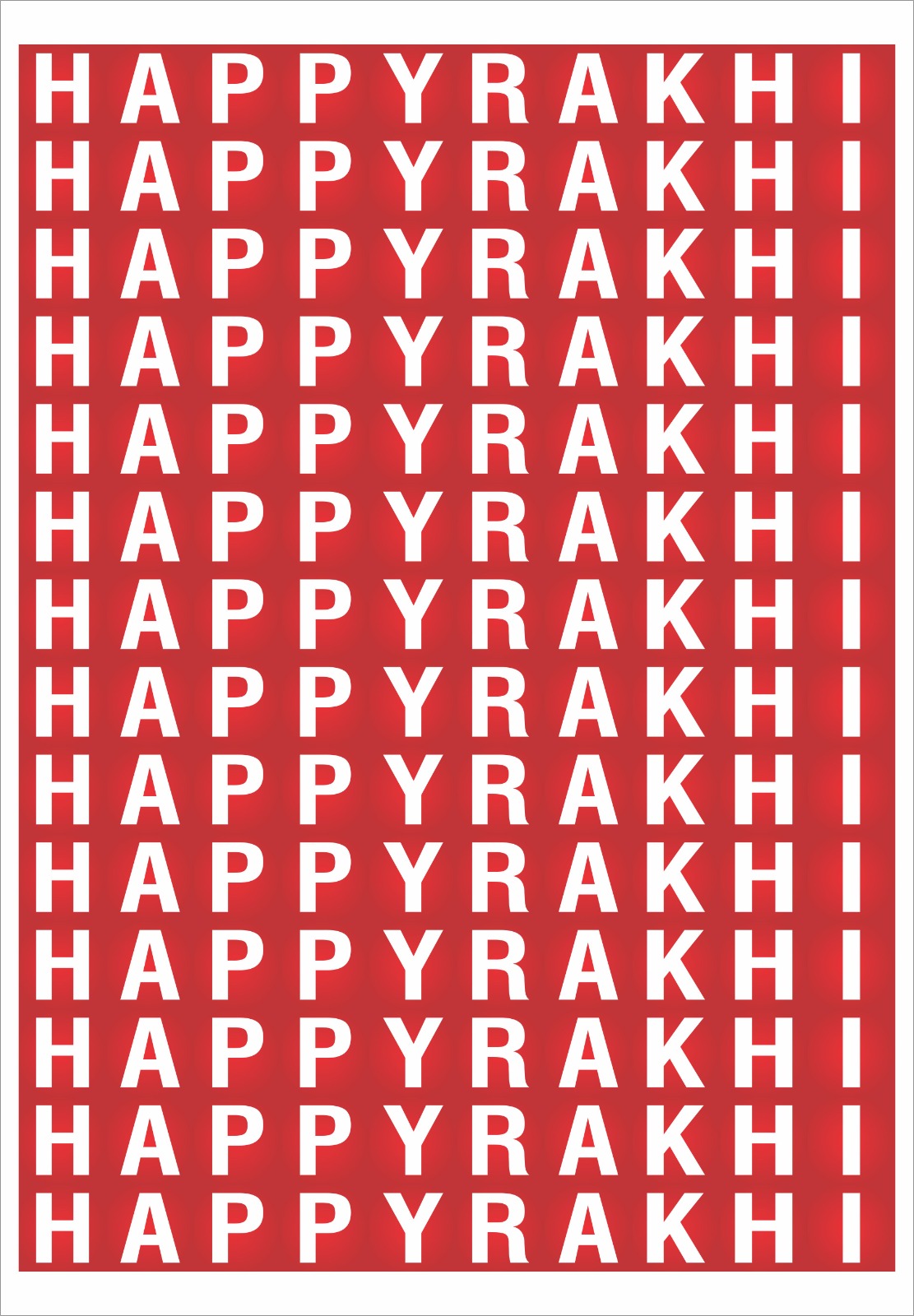 Happy Rakhi Cavity Size Square Stickers (140 Stickers)