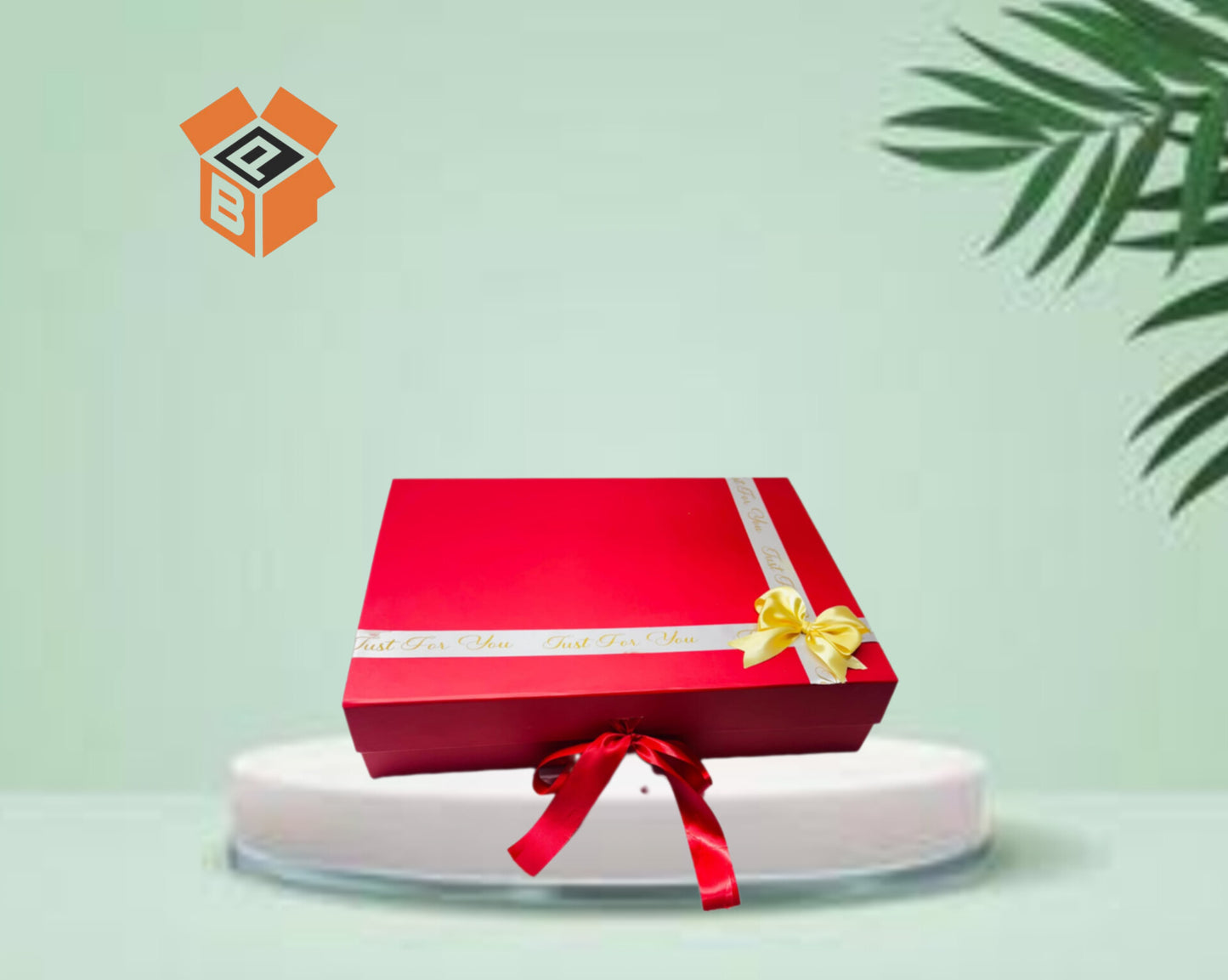 Valentine Special Red Colour Rigid Hamper Box | Rigid Hamper Box - 12x 10x4 Inches