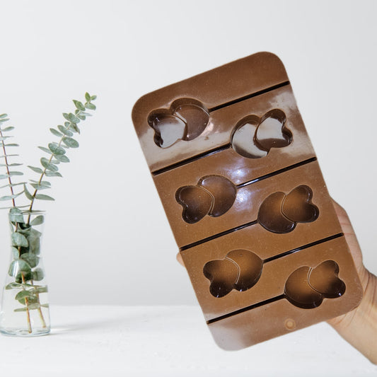 Dual Heart Lolliop Silicon Mould