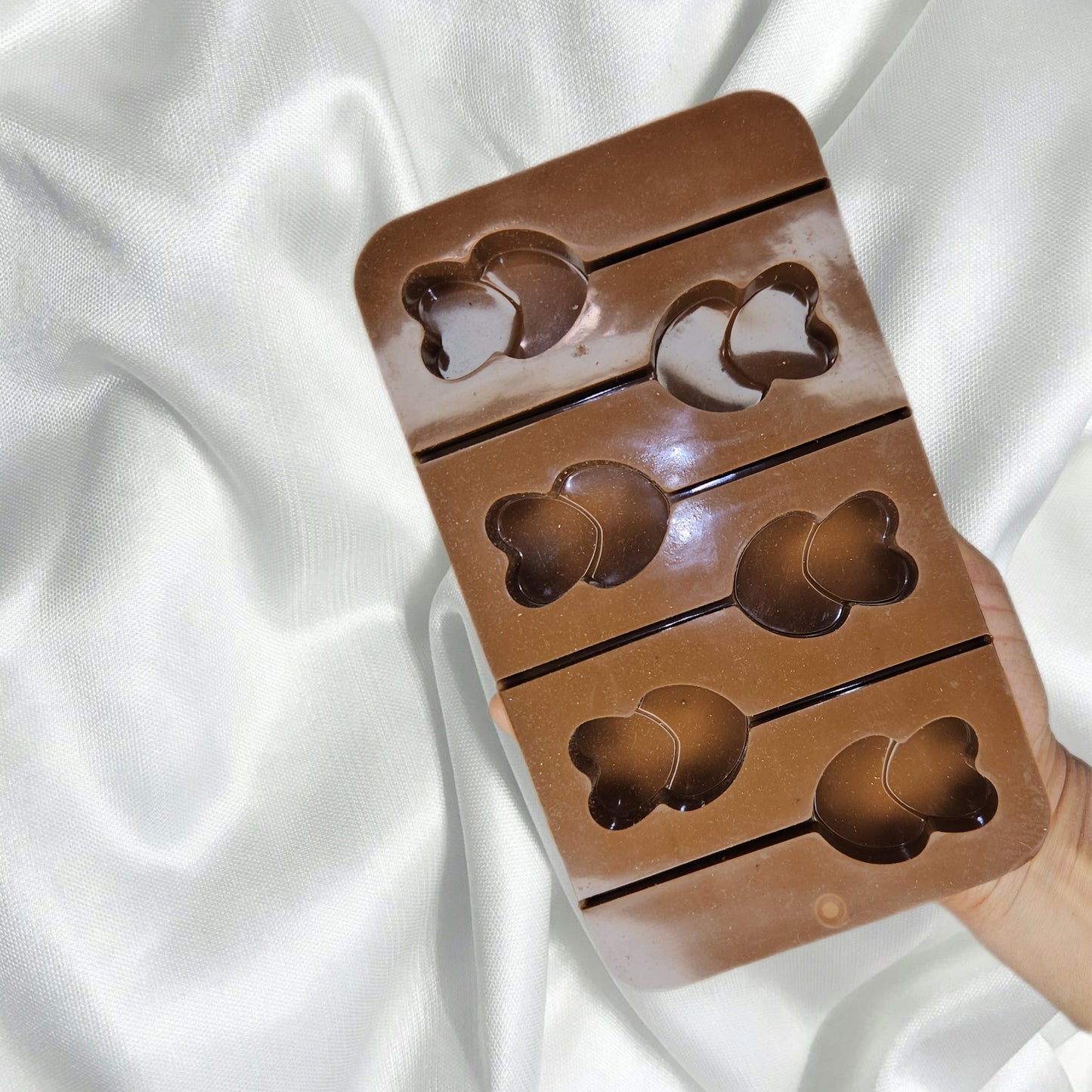 Dual Heart Lolliop Silicon Mould