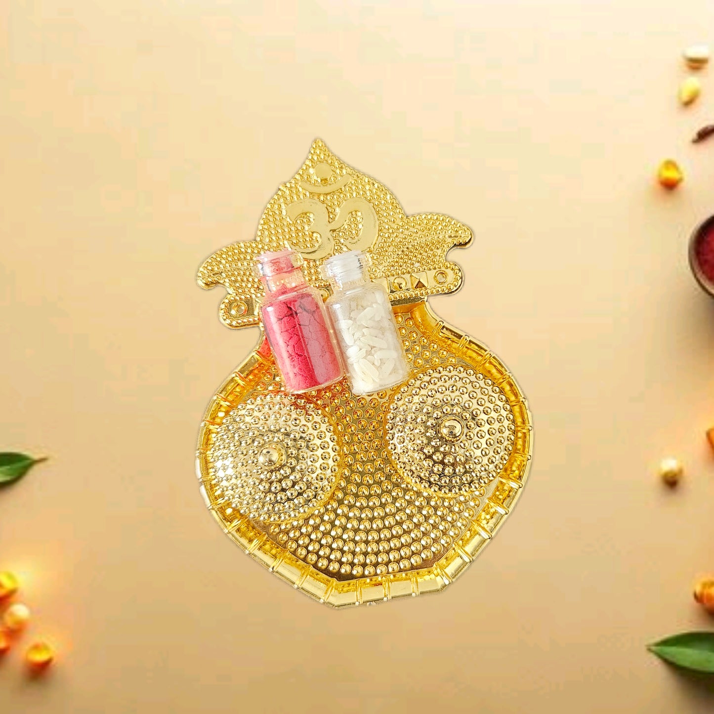 Kalash Shape Kumkum Roli Medium size Plate for Festive & Gifting Purpose