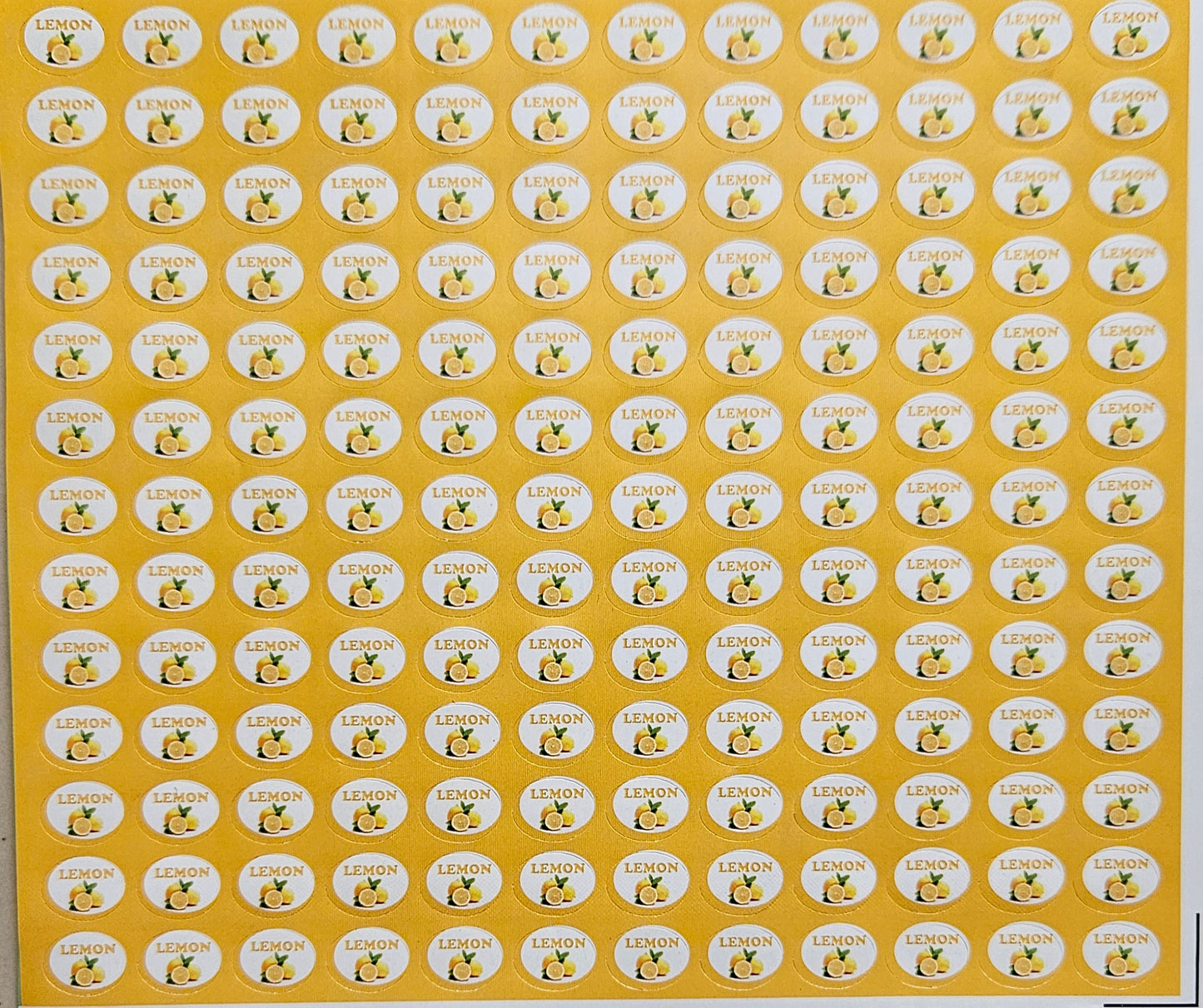 Lemon Flavour Small 0.5 inch Stickers