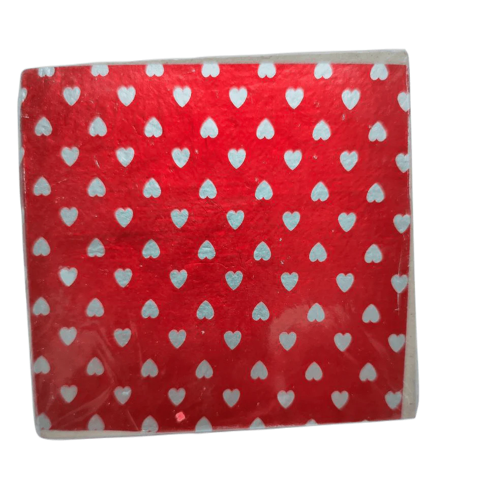 4 in 1 Multi Colour Chocolate Wrapper | Small Heart Print Multicolour Chocolate Wrapper