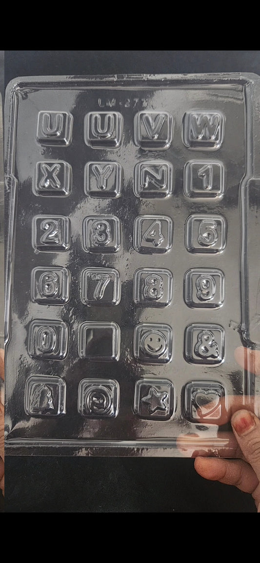 Alphabet A-Z letter mould | SMS letter mould (Set of 2 moulds Incusing letters A-Z)