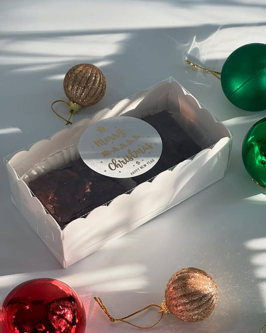 2 Brownie Box With Transparent Lid (White Colour) Pack of 10 (6*3*2 inches)