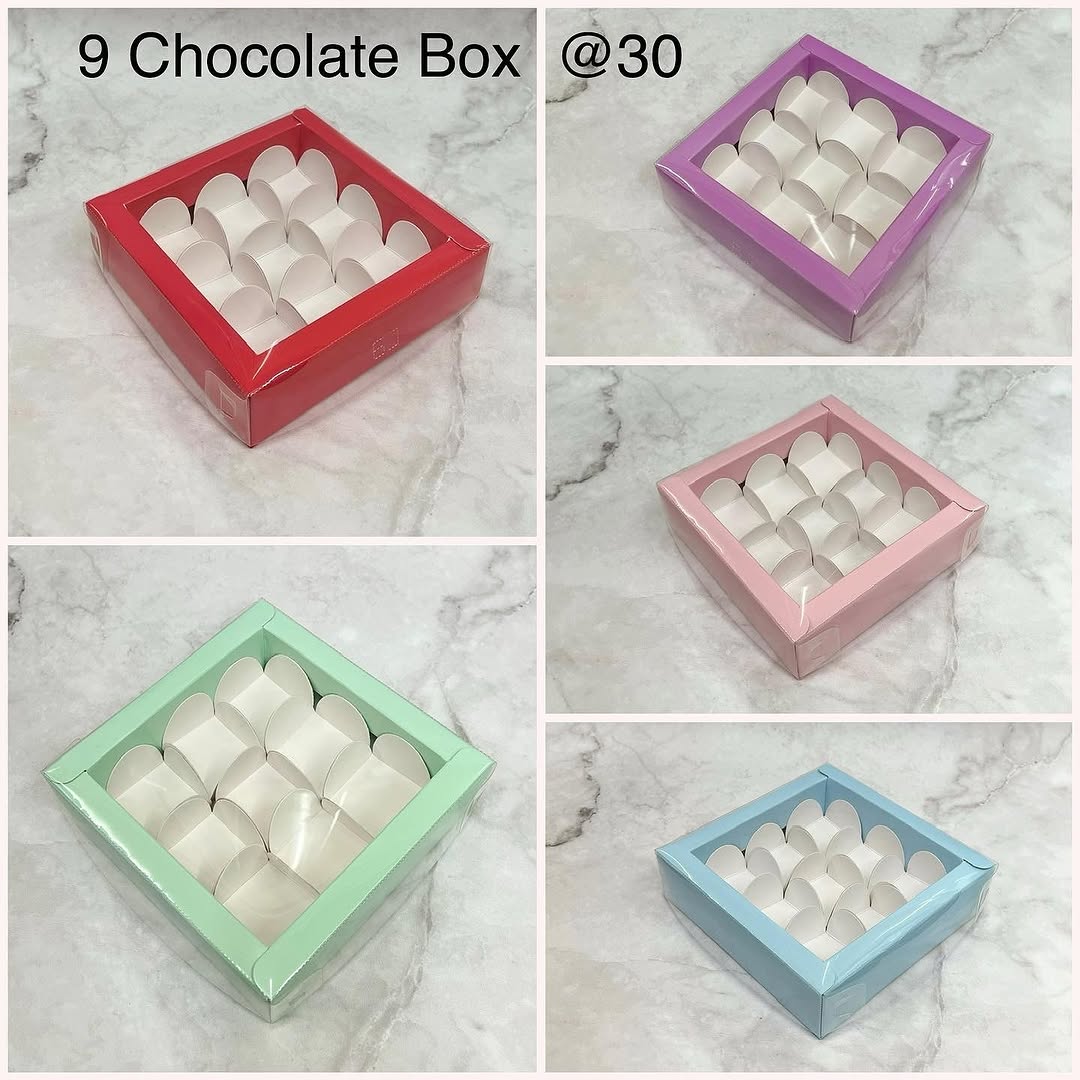 9 Cavity Multi-Purpose Chocolate Box | Gift Box for Chocolates, Candles, Truffles, Mithai (Pack of 10)
