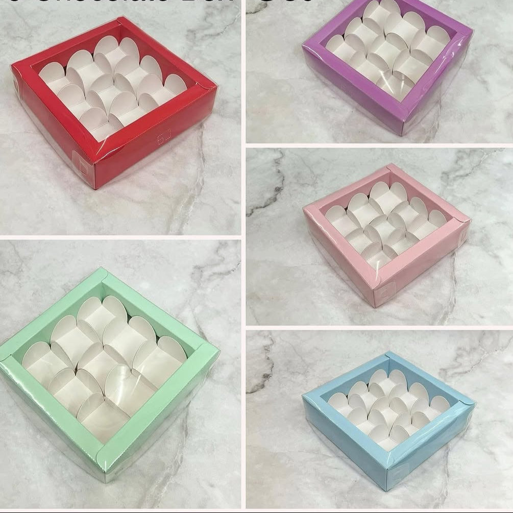 9 Cavity Multi-Purpose Chocolate Box | Gift Box for Chocolates, Candles, Truffles, Mithai (Pack of 10)