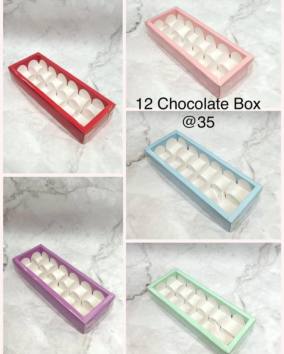 12 Cavity Multi-Purpose Chocolate Box | Gift Box for Chocolates, Candles, Truffles, Mithai (Pack of 10)