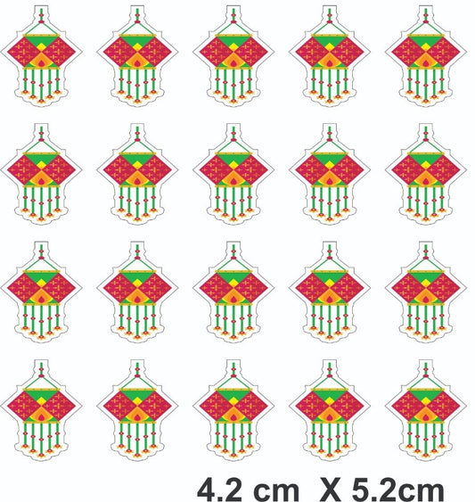 Diwali Kandil Mould Chocolate sticker for Cracker Chocolates