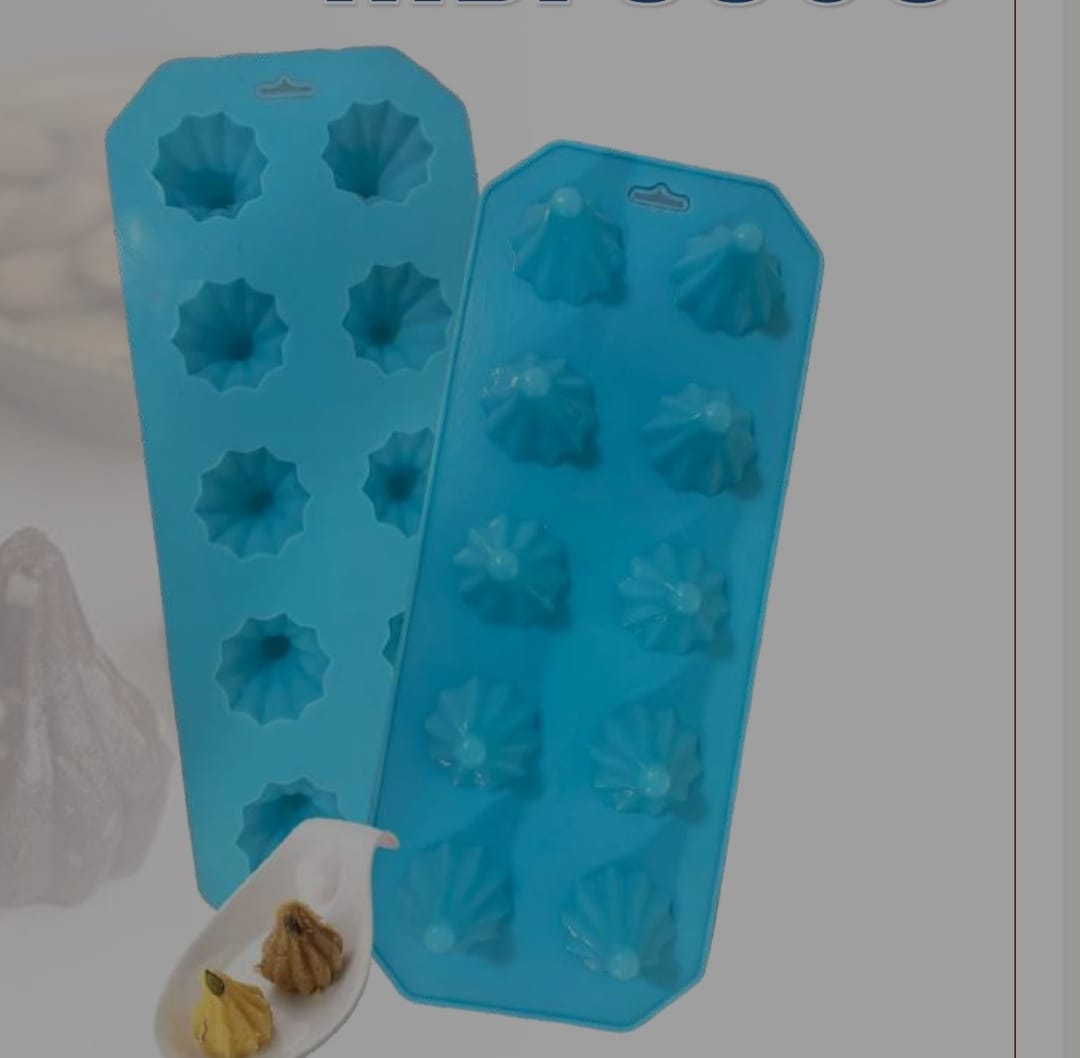 10 Cavity Silicon Modak Mould - 8gm | 8 gm Modak mould