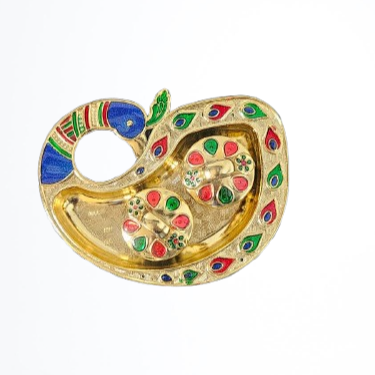 Peacock Shape Kumkum Roli Plate for Festive & Gifting Purpose