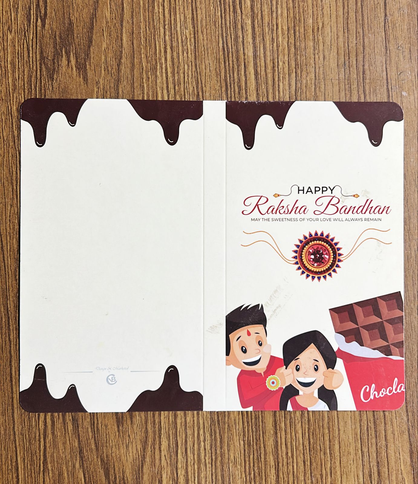 Rakhi Bar Book for 50-60 gm Chocolate Bar | Happy Rakshabndhan Chocolate Bar Book (Set of 5)