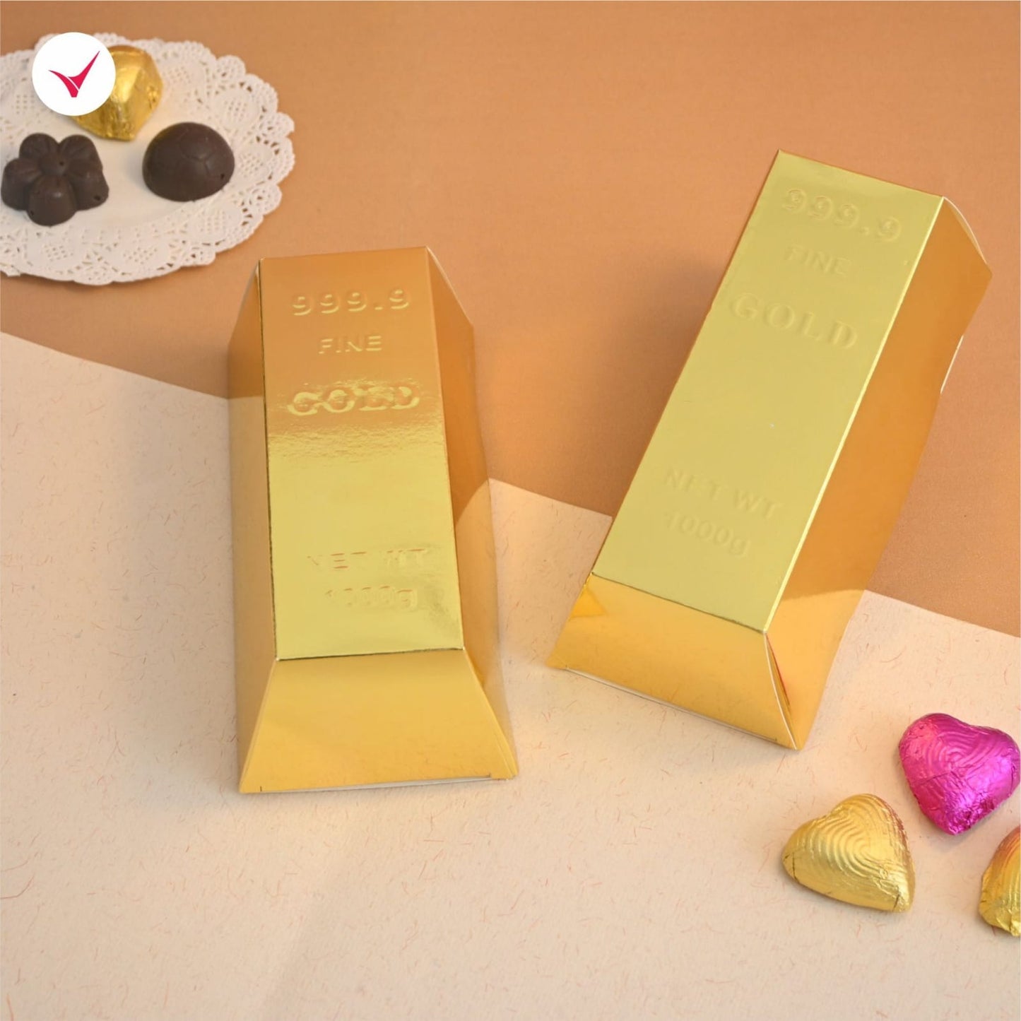 Gold Brick Bar Multi Purpose Chocolate Box | Gold Brick Gift Box