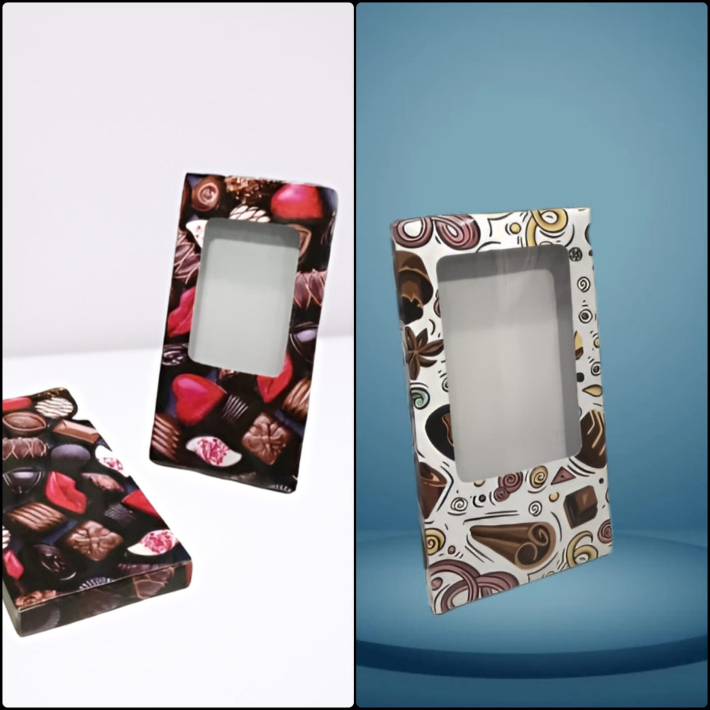 Premium chocolate Bar Box for 50-60 gm Chocolates – Vibrant, Sturdy & Stylish - Pack of 10