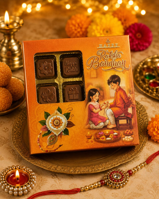 Happy Rakshabandhan 9 Cavity Chocolate Box (Pack of 5)