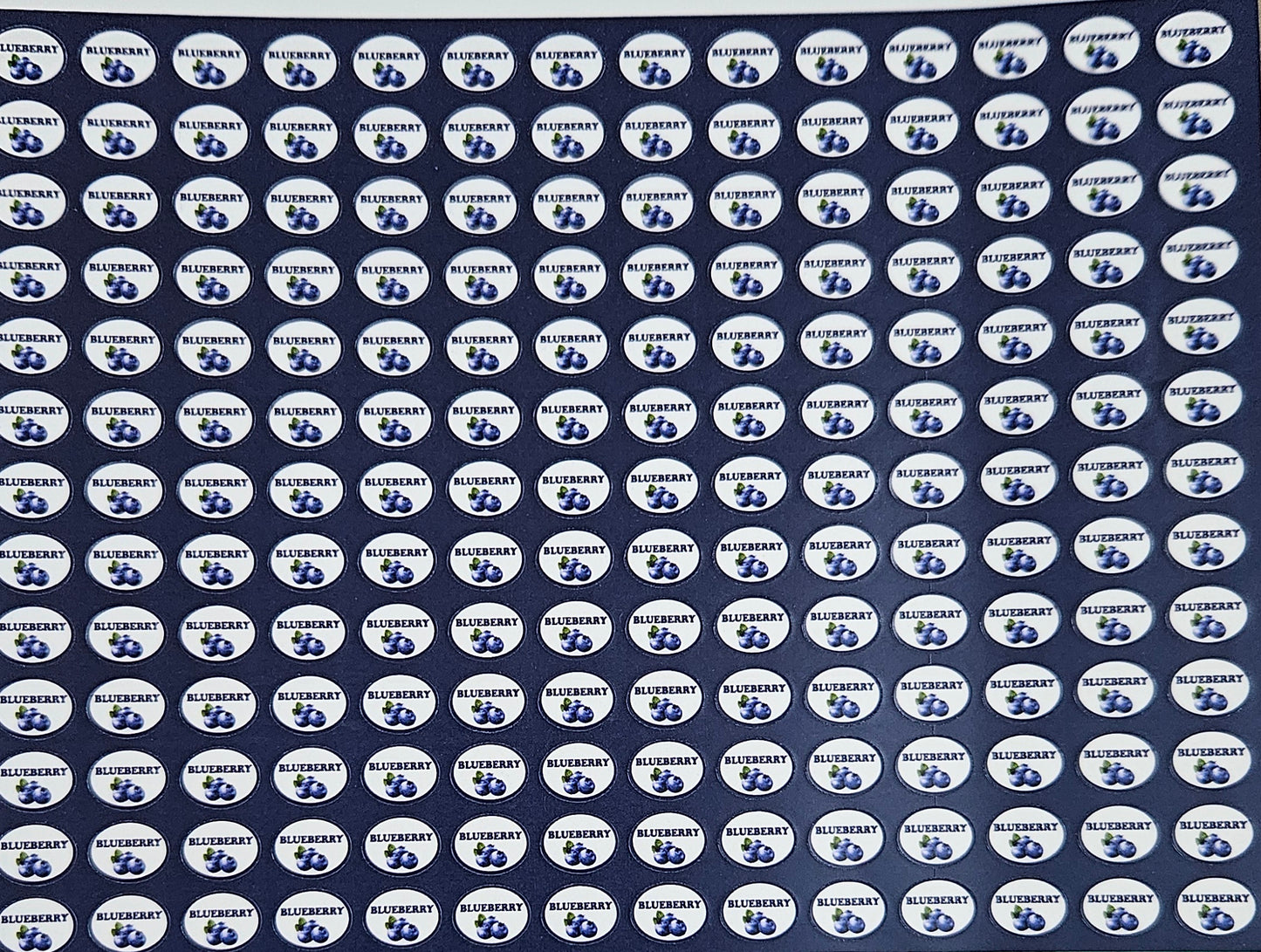 Blueberry Flavour Small 0.5 inch Chocolate Stickers