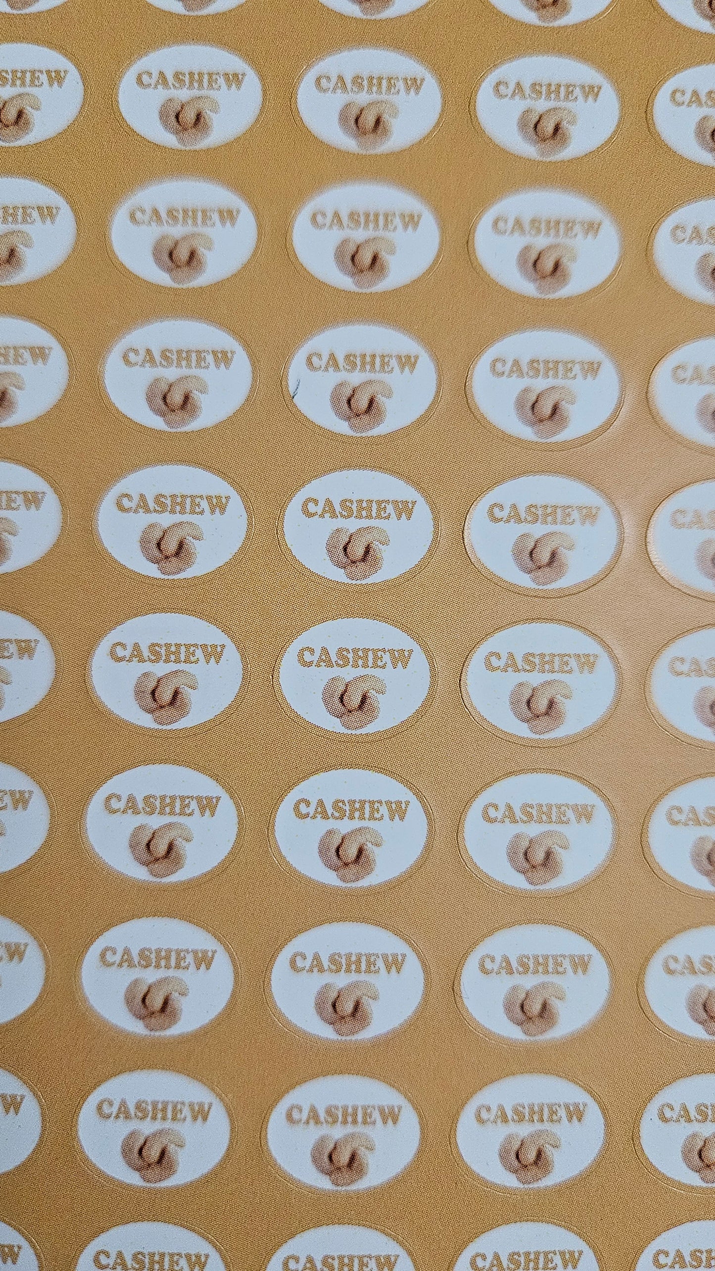 Cashew Flavour Small 0.5 inch Chocolate Stickers