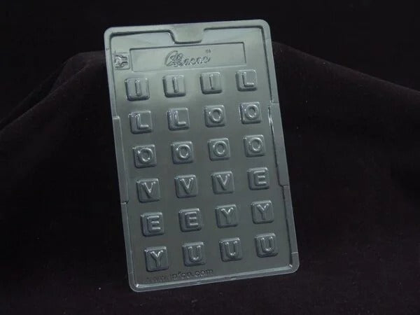 Mould 245 I LOVE YOU SMS LETTERS | I love you SMS letter chocolate mould