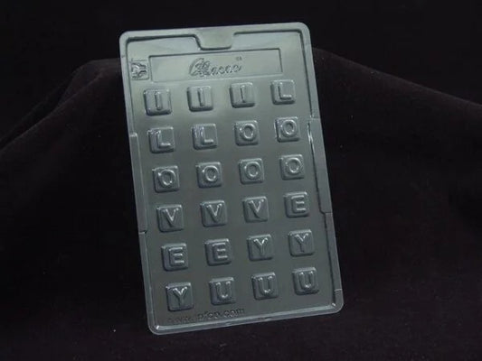 Mould 245 I LOVE YOU SMS LETTERS | I love you SMS letter chocolate mould