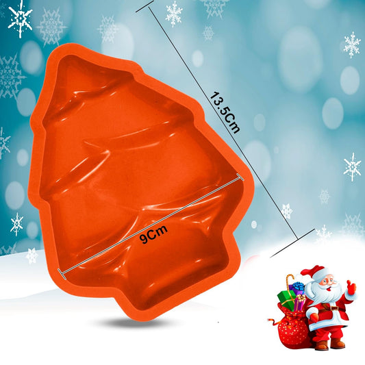 Christmas Tree silicon Mould for chocolates, cakes & cookies (Mulipurpose use) | 3D Xmas Candy Mold Fondant Mold for Candle Making Baking Making Soap Wax Cake Mousse Ice Cream