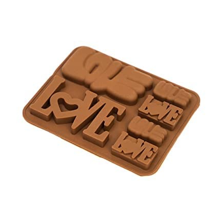 Flexible and Reusable Silicone Love Chocolate Mould, Love Sign Word Mold, Love Resin Mould for DIY Table Decoration, Wedding and Valentine Special