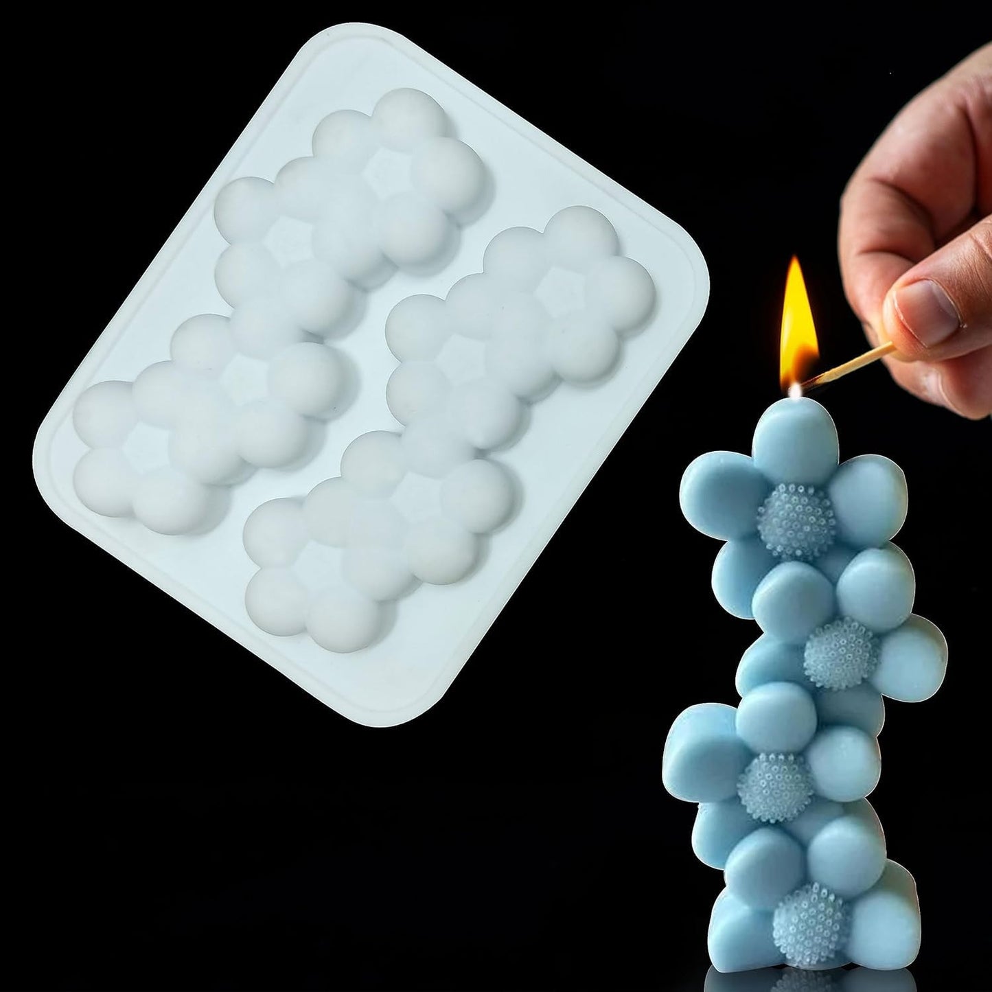 Candle Mold Making Silicone Bubble Candle Mould Multi - Purpose Use Chocolate Resin Cake Topper
