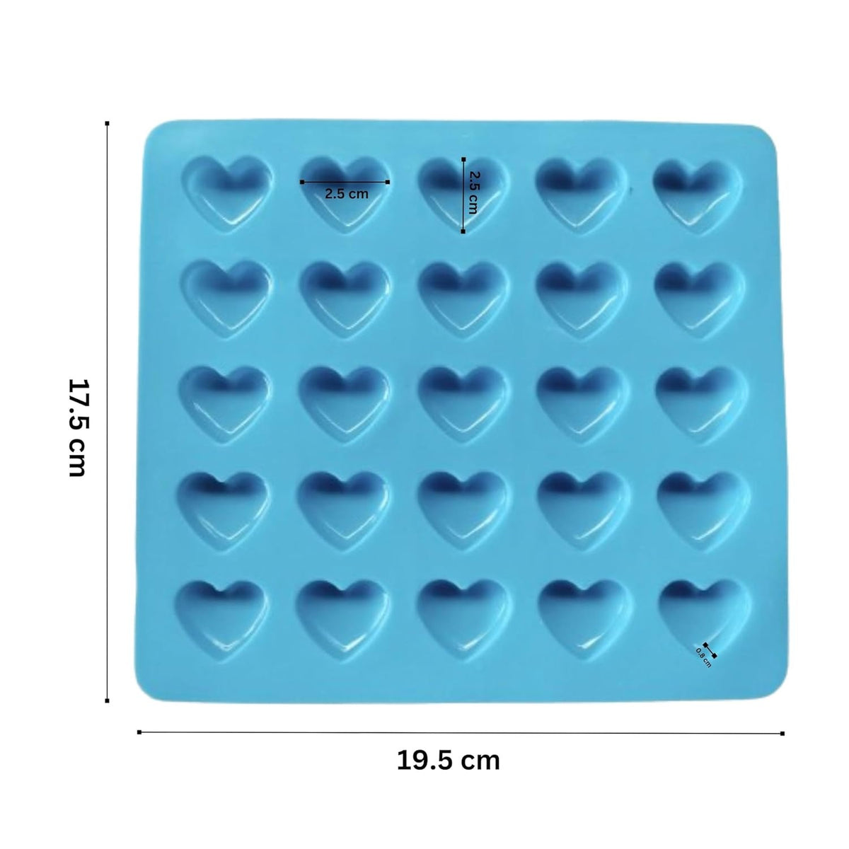Silicone 25 Cavity 3D Heart Shape Chocolate Mold |Baking Tool for Kitchen Cake Decoration |Ice Cube Tray |Baking Mould for Chocolate, Candy, Ice Cubes, Gummy, Chocolate