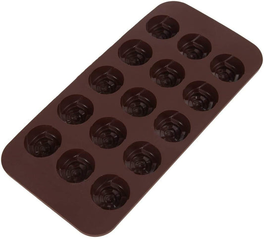 15 Cavity Rose Chocolate Silicon Molds | Rose Shape Chocolate Mould for Valentine's Day