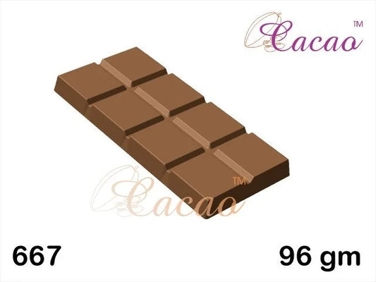 DUBAI KUNAFA CHOCOLATE BAR (96gm) Mould 667 | Kunafa Chocolate Bar Cacao Mould