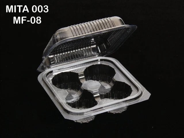 Mita 003-MF08 | 4 Muffin Box | Dia. 45 mm | Pack of 10, 25 & 50 | 4 Muffin Box