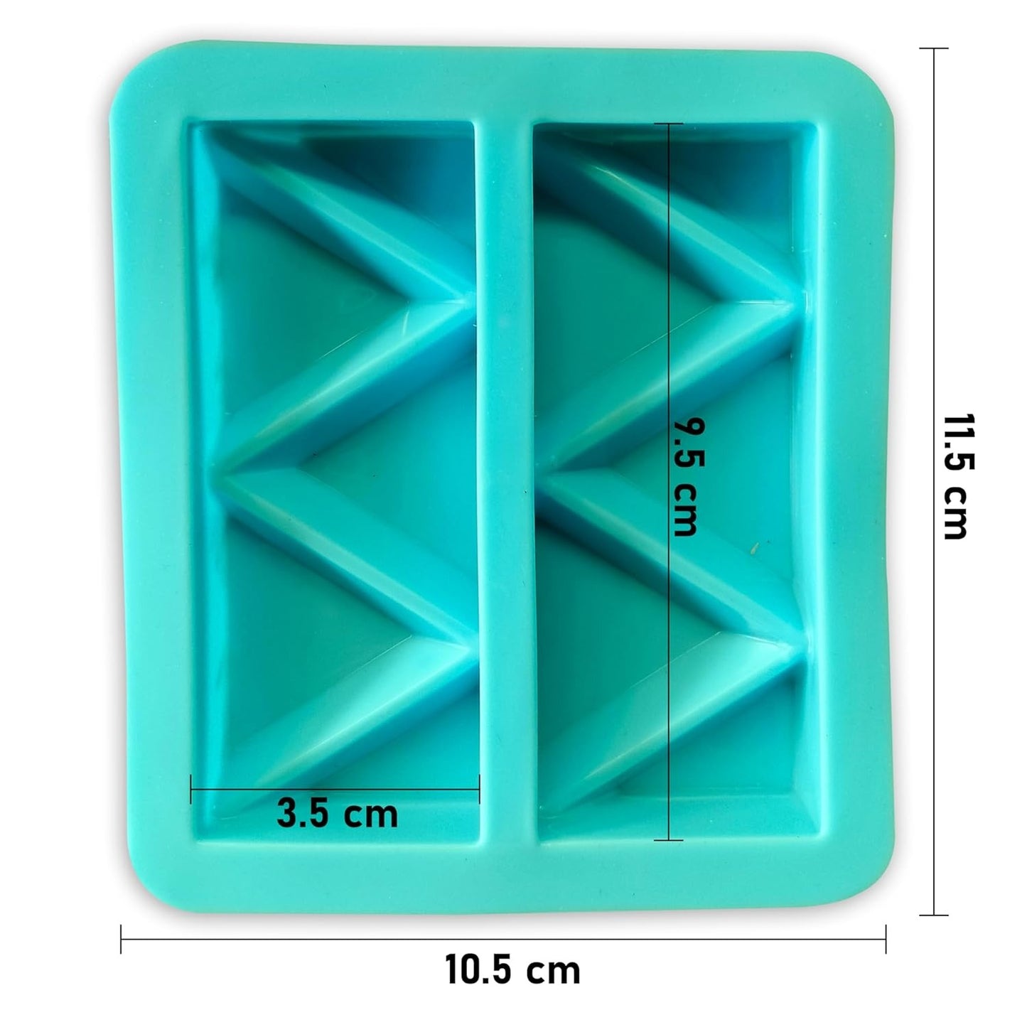 2 Cavity Energy Chocolate Bar Mould Silicone Bar Moulds Multiple Shapes Mini Triangle Cracks Small Cadbury Mold for Cake Decorating Candy Jelly Chocolate