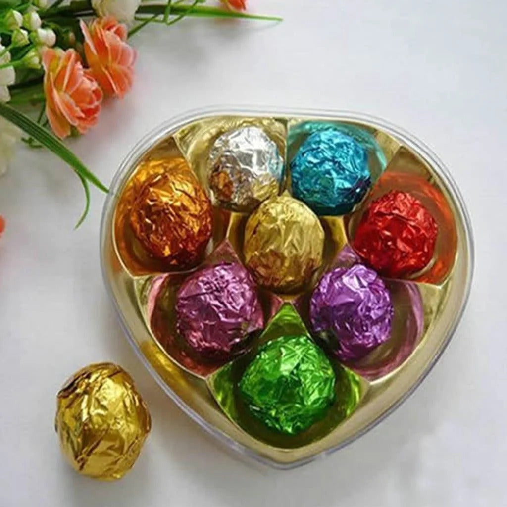 4 in 1 Multi Colour Plain Chocolate Wrapper | Multicolour Chocolate Wrapper-200 pcs (Any 4 Random Colours Pack)
