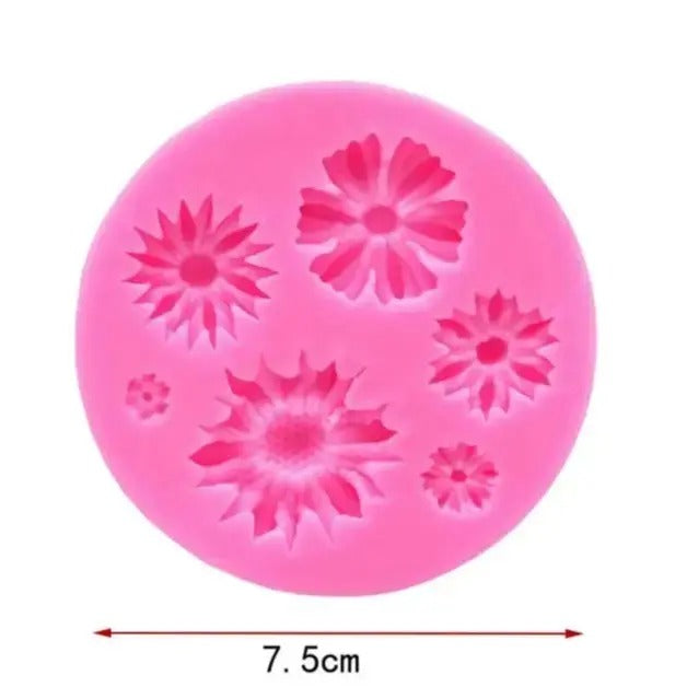 3D Daisy Flower Silicone Molds Fondant